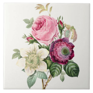 Fin Blommigt Ceramic Tile Kakelplatta