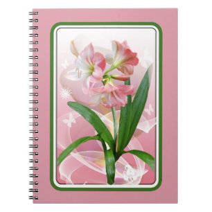 Fin Blommigt - den fina bärbara datorn Amaryllis Anteckningsbok