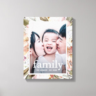 Fin Blommigt-familjetypgrafi Canvastryck