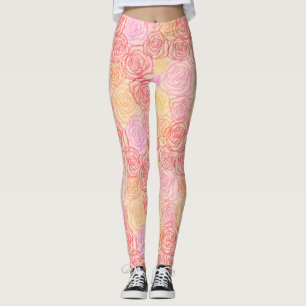 Fin Blommigt för Blommigt kontur Leggings