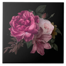 Fin Blommigt Kakelplatta