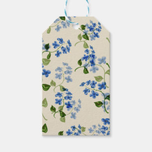 Fin blommigt, sömlös mönster glöm-mig-ej bl presentetikett