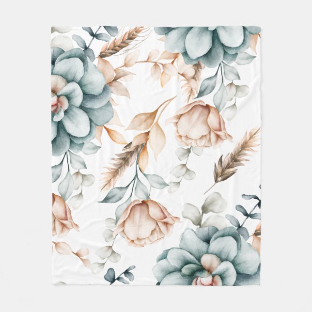 Fin blommigt sömlös mönster med vintage fleecefilt (Framsidan)