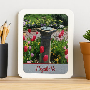 Fin blomsterträdgård magnet