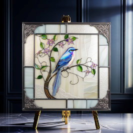 Fin Bluebird 2 på Blommar Vine Kakelplatta
