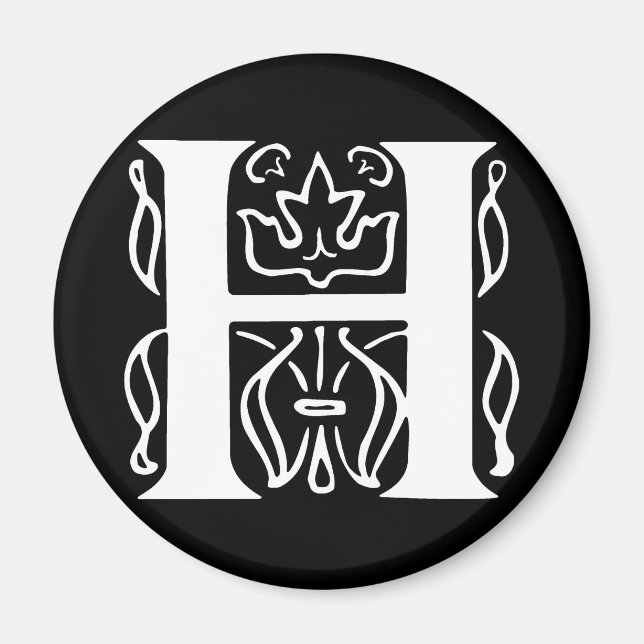 Fin bokstav H Magnet (Framsidan)