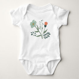 Fin botanisk Blommigt Motif T Shirt