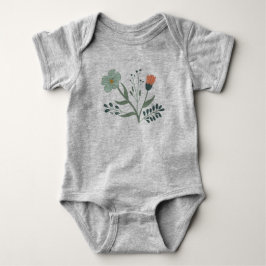 Fin botanisk Blommigt Motif T Shirt