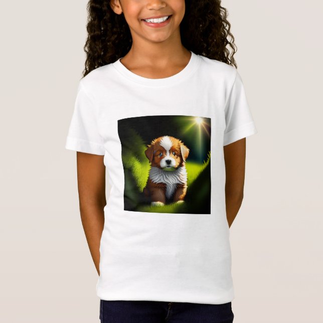 Fin brun och vit marionett t shirt (Framsida)