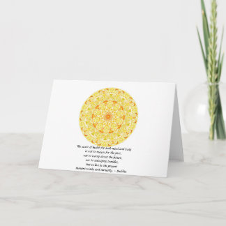 Fin buddistisk citat med Vibrant Mandela Kort