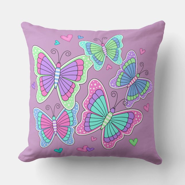 Fin Butterfly Bunch Pillow Kudde (Framsida)