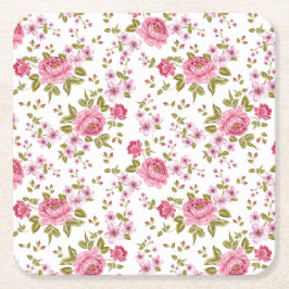 Fin Chic blommönster ro-design Underlägg Papper Kvadrat