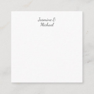Fin Chic Calligraphy Couple Namn Bröllop Tilläggskort