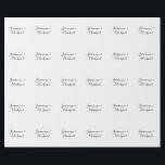 Fin Chic Calligraphy Couple Namn Presentpapper<br><div class="desc">Du kan enkelt ändra Typsnitt,  bakgrundsbild och Färg,  Brev-tecken.</div>