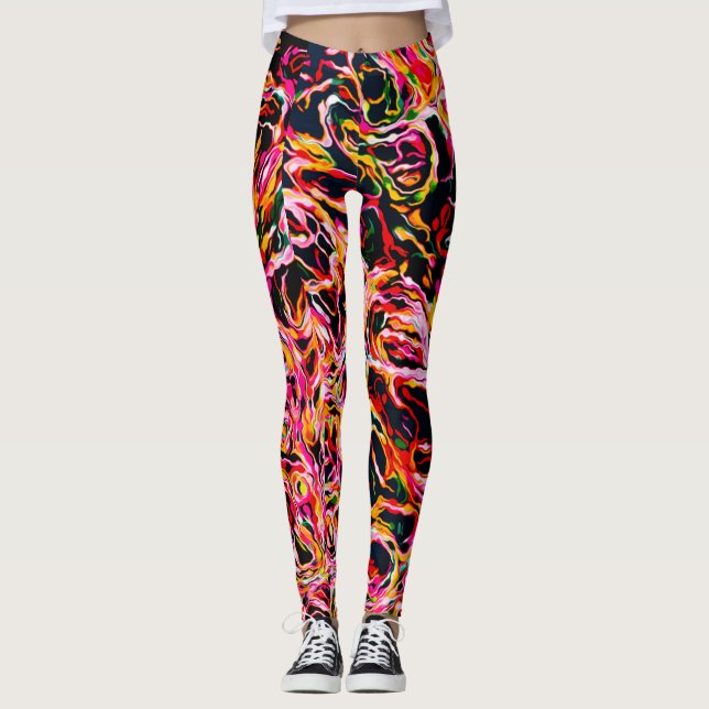 Fin Coola, färgstark Funky Leggings (Framsida)