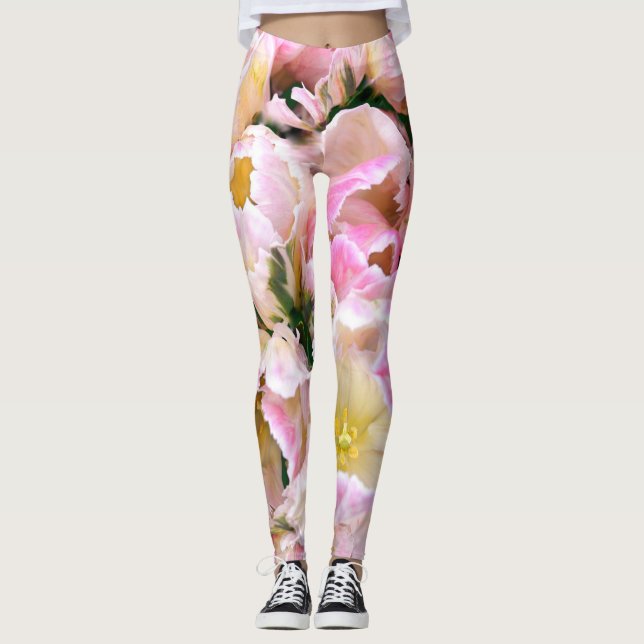 Fin coola, girig blommigt leggings (Framsida)