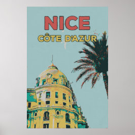 Fin Côte d'Azur Negresco illustration Frankrike Poster