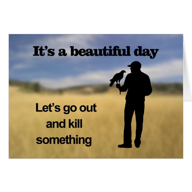 Fin dag för Falconry Hälsningskort (Framsidan Horizontal)