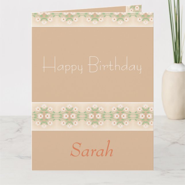 Fin Daisy med mönster Kort (Framsida)