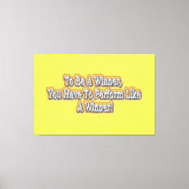 Fin design om "att vara en vinnare"-offert! T-S Canvastryck