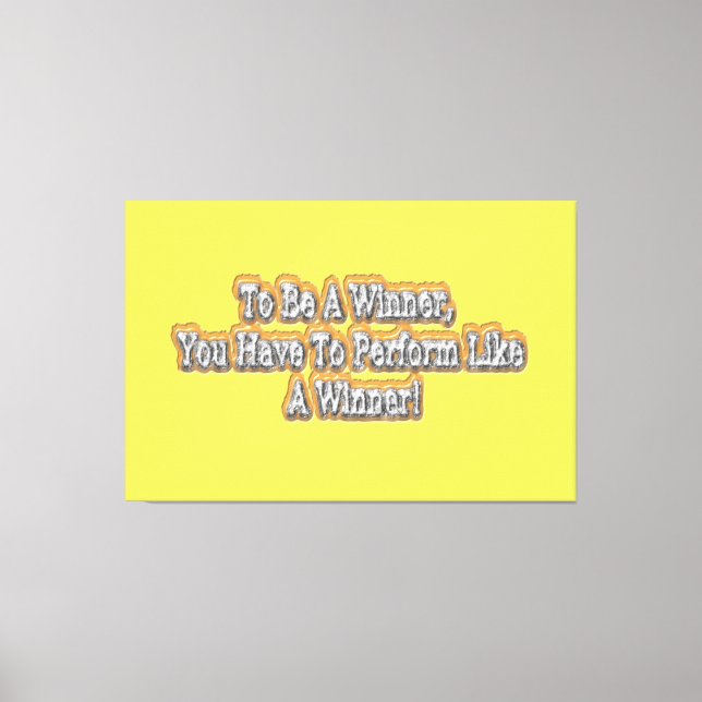 Fin design om "att vara en vinnare"-offert! T-S Canvastryck (Framsida)