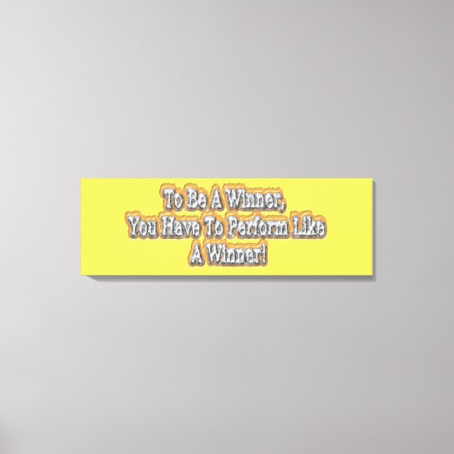 Fin design om "att vara en vinnare"-offert! T-S Canvastryck (Framsida)