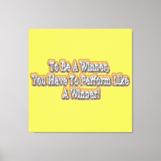 Fin design om "att vara en vinnare"-offert! T-S Canvastryck (Framsida)