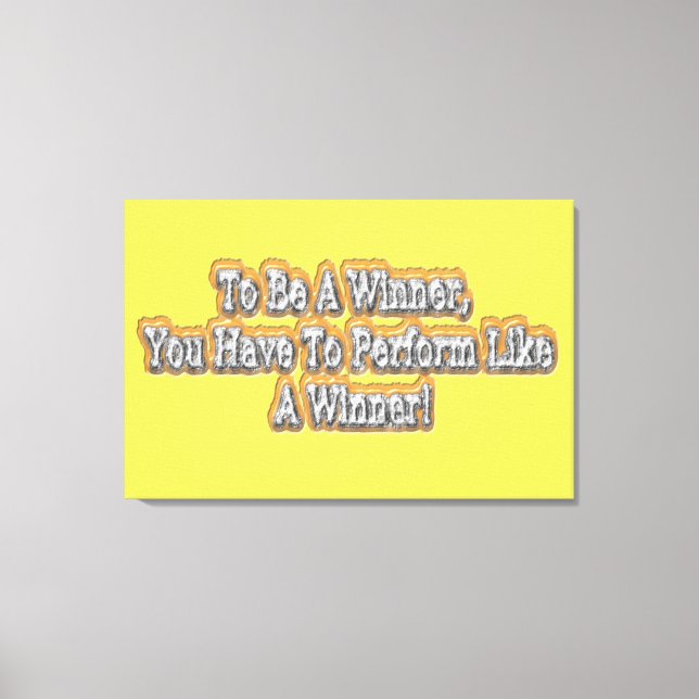 Fin design om "att vara en vinnare"-offert! T-S Canvastryck (Framsida)