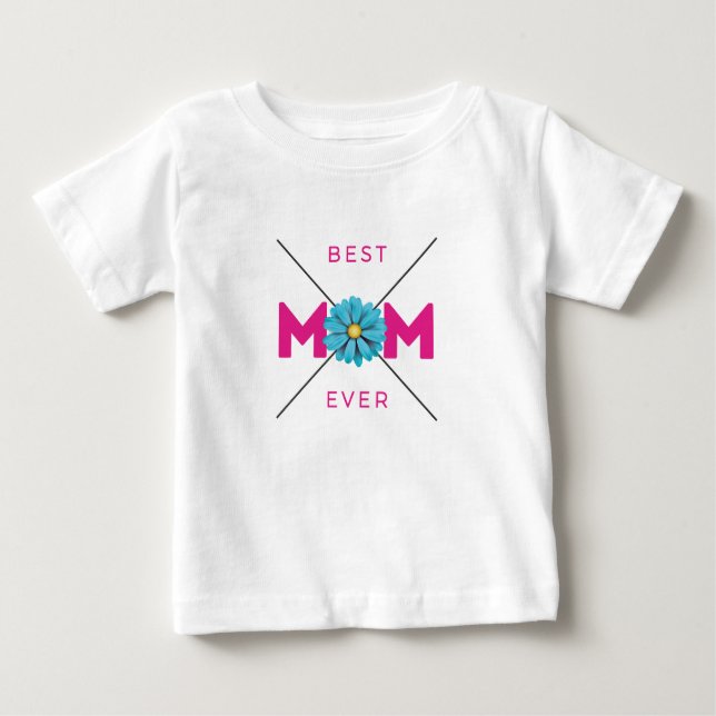 Fin designtext bäst Mamma någonsin med hjärta T Shirt (Framsida)
