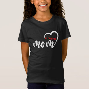 Fin designtext I Kärlek Mamma med hjärta T Shirt