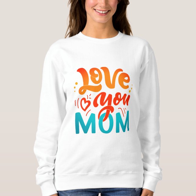 Fin designtext Kärlek Mamma med hjärta T Shirt (Framsida)