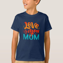 Fin designtext Kärlek Mamma med hjärta T Shirt