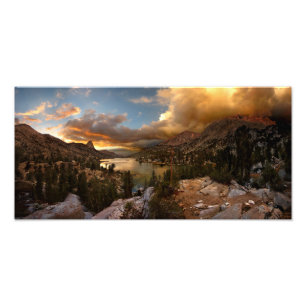 Fin Dome Mitten Rae Sjö Sunset - John Muir Trail Fototryck