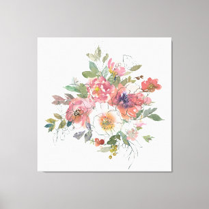 Fin Elegant: blommor bouquet art Canvastryck