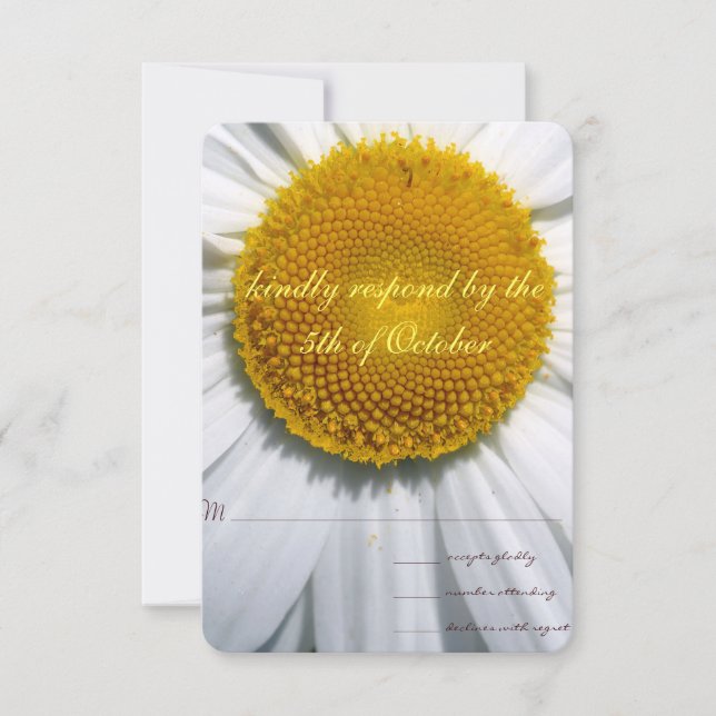 Fin Elegant Daisy Bröllop OSA Kort (Framsida)