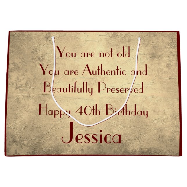 Fin elegant personlig 40:e födelsedagen (Framsidan)