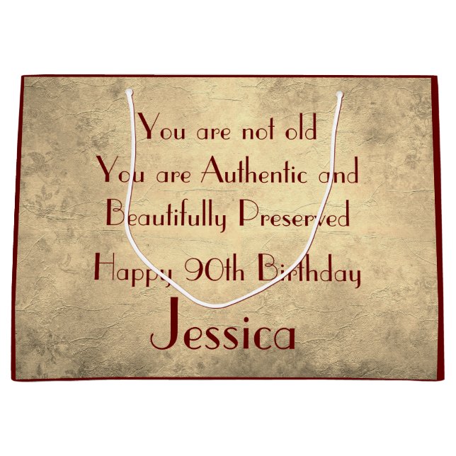 Fin elegant personlig 90:e födelsedag (Framsidan)