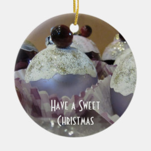 Fin fancy Christmas-cupcake Julgransprydnad Keramik