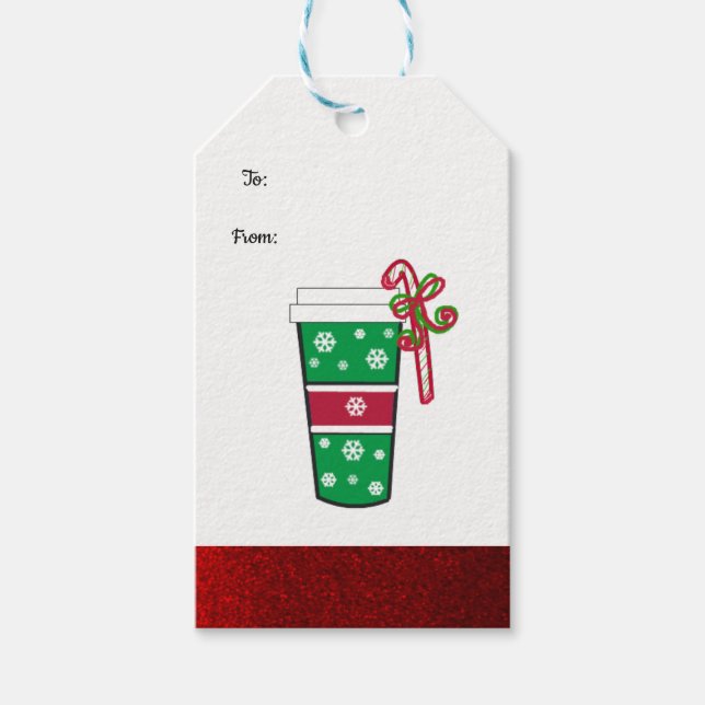 Fin fancy julkaffedryck presentetikett (Framsidan)