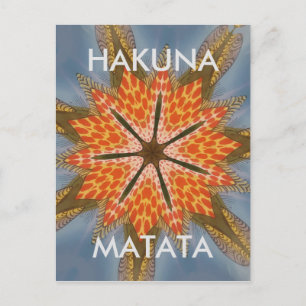 Fin Fantastisk African Star Print Design. Vykort