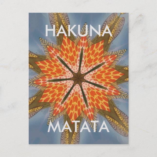 Fin Fantastisk African Star Print Design. Vykort (Framsida)