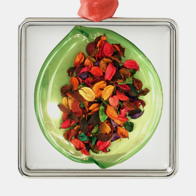 Fin fantastisk färglös ro-design julgransprydnad metall (Framsidan)