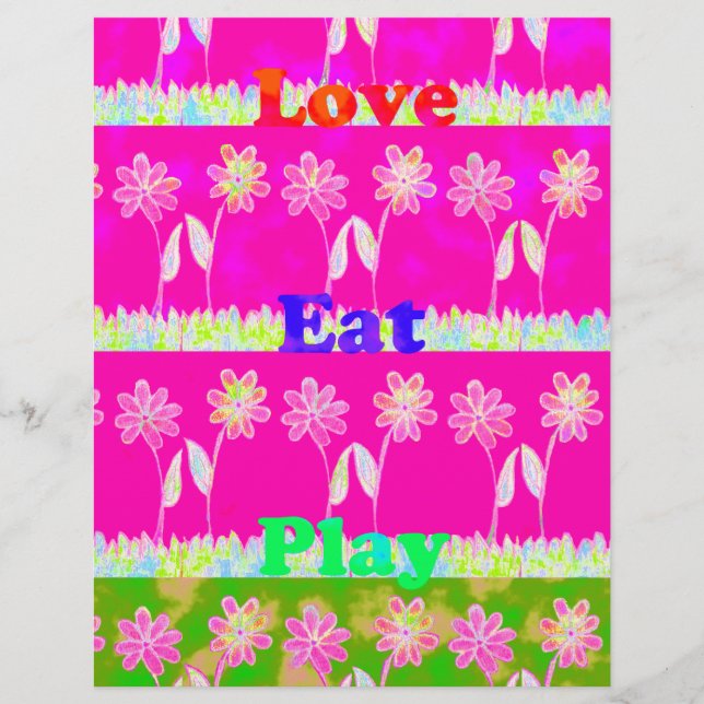 Fin fantastisk färgstark text i Flora (Framsida)