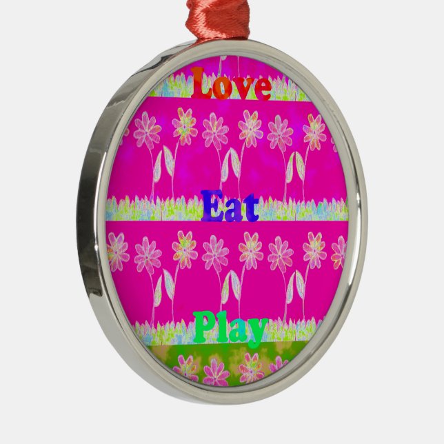 Fin fantastisk färgstark text i Flora Julgransprydnad Metall (Höger)