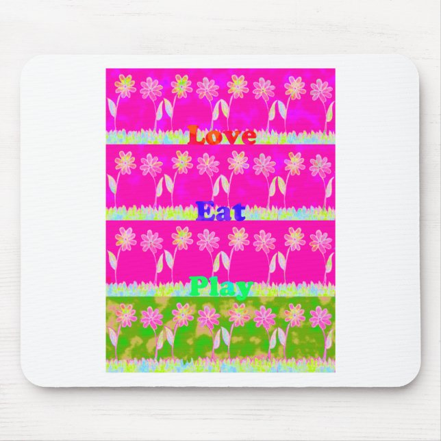 Fin fantastisk färgstark text i Flora Musmatta (Framsidan)