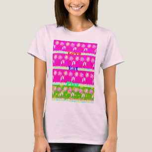 Fin fantastisk färgstark text i Flora T-shirt