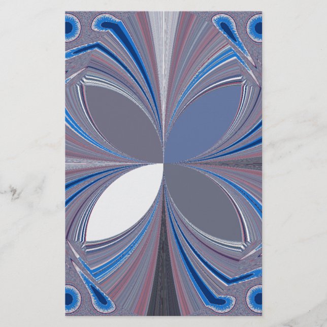 Fin, fantastisk fjärilskonst Blåblå färg Art (Framsida)