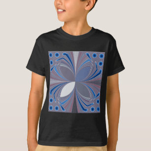 Fin, fantastisk fjärilskonst Blåblå färg Art Tee