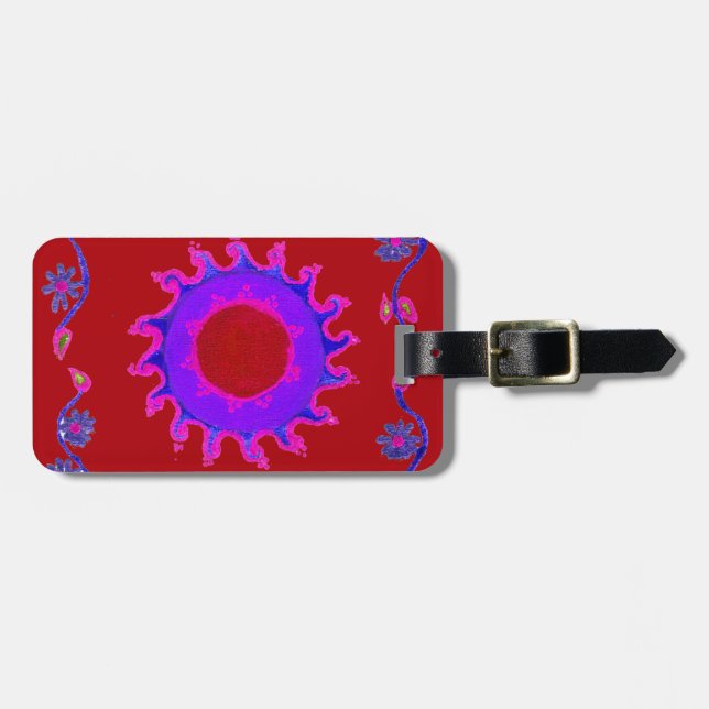 Fin Fantastisk Indian Motif Mehndi Maroon Art. Bagagebricka (Horisontell Framsida)