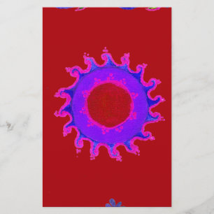 Fin Fantastisk Indian Motif Mehndi Maroon Art. Brevpapper
